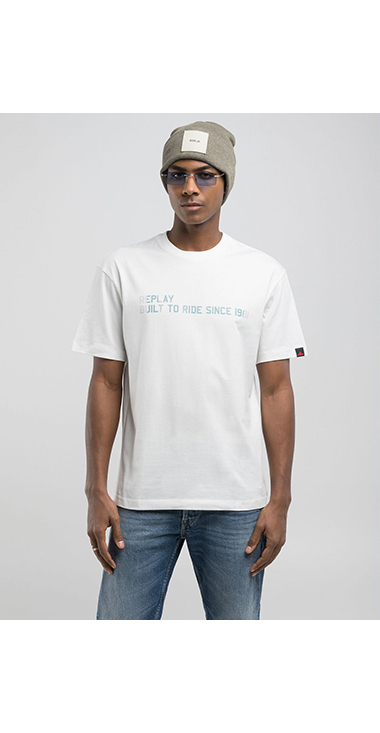 リラックスフィット ベーシックジャ－ジーコットンプリントTシャツ 詳細画像
